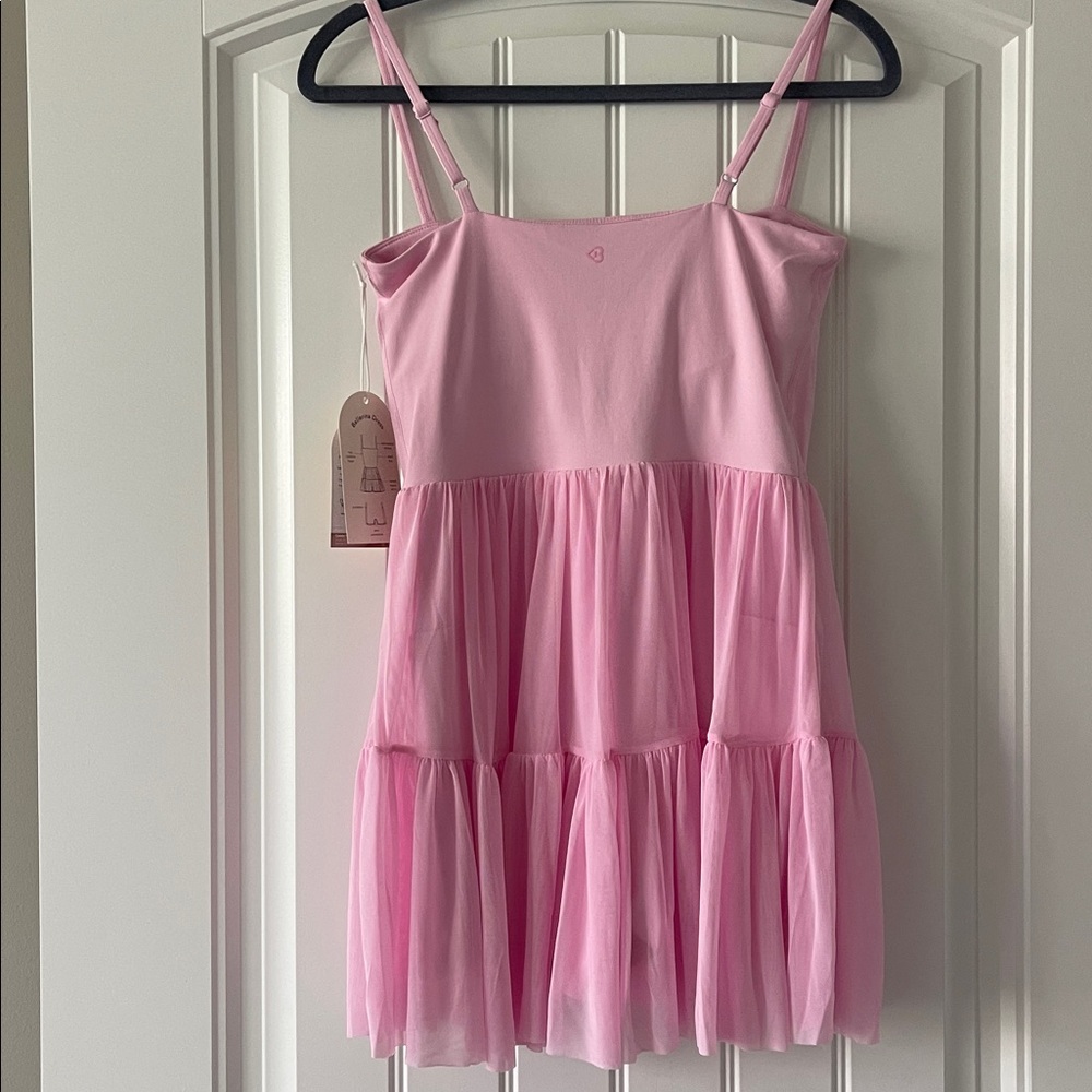 Blogilates Pink Tiered Ballerina Dress Medium NWT - Picture 4 of 7
